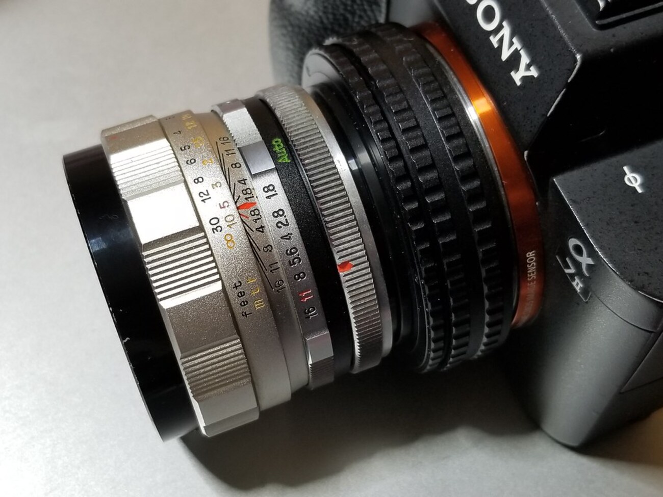 希少　PETRI　C.C　Auto　1.4　55mm　127　Ｅアダプター マウントアダプター】特製Petriマウントアダプターを入手【Petri 55mm