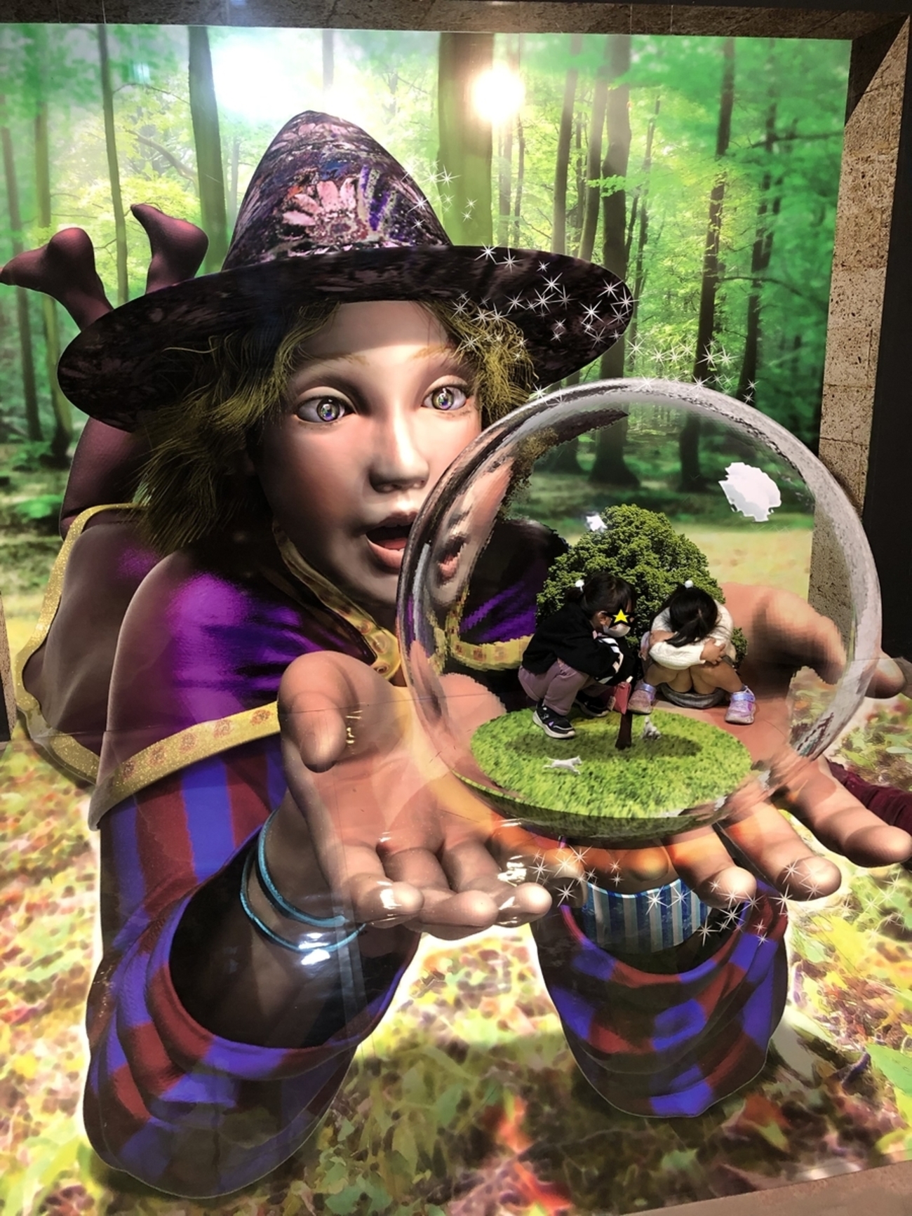 娘のお友達がお泊りに来ました。トリック3Dアート in COEDO - サイの