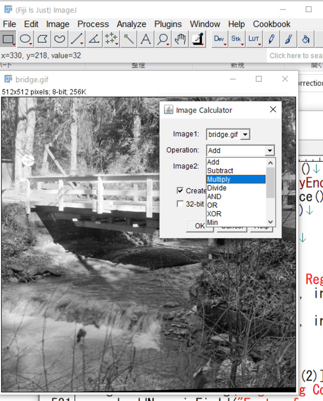 ImageJのコマンドをPythonのコードに落とす (1) - 省型旧形国電の残影