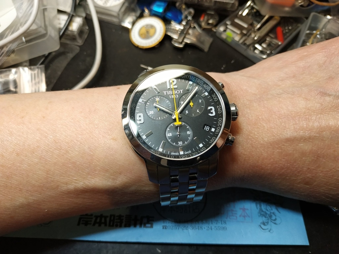 T0554171105700 #TISSOT #ティソ #電池交換 #新潟県 #PRC200 #クロノ 