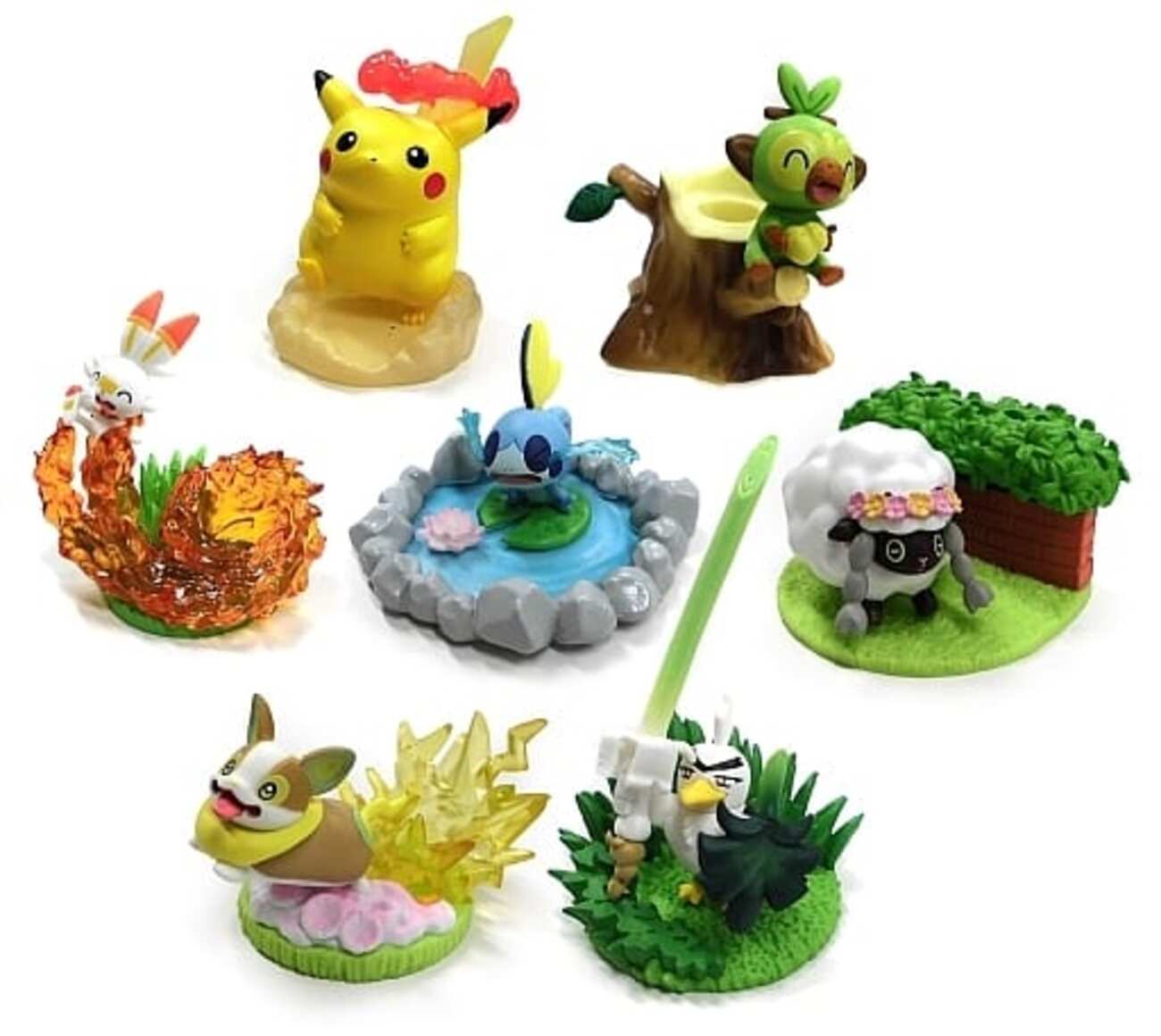 ポケモン デスクトップフィギュア ガラル地方へGO 7種類セット ポケモン デスクトップフィギュア ガラル地方へGO、御三家や