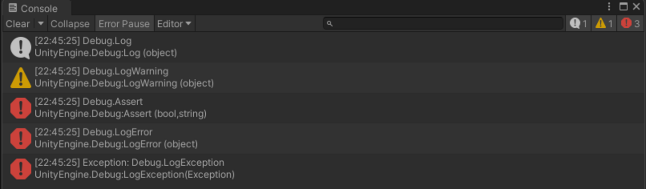 【Unity】Unity Test Frameworkでログ出力のテストをする方法(特にDebug.LogError, Debug ...