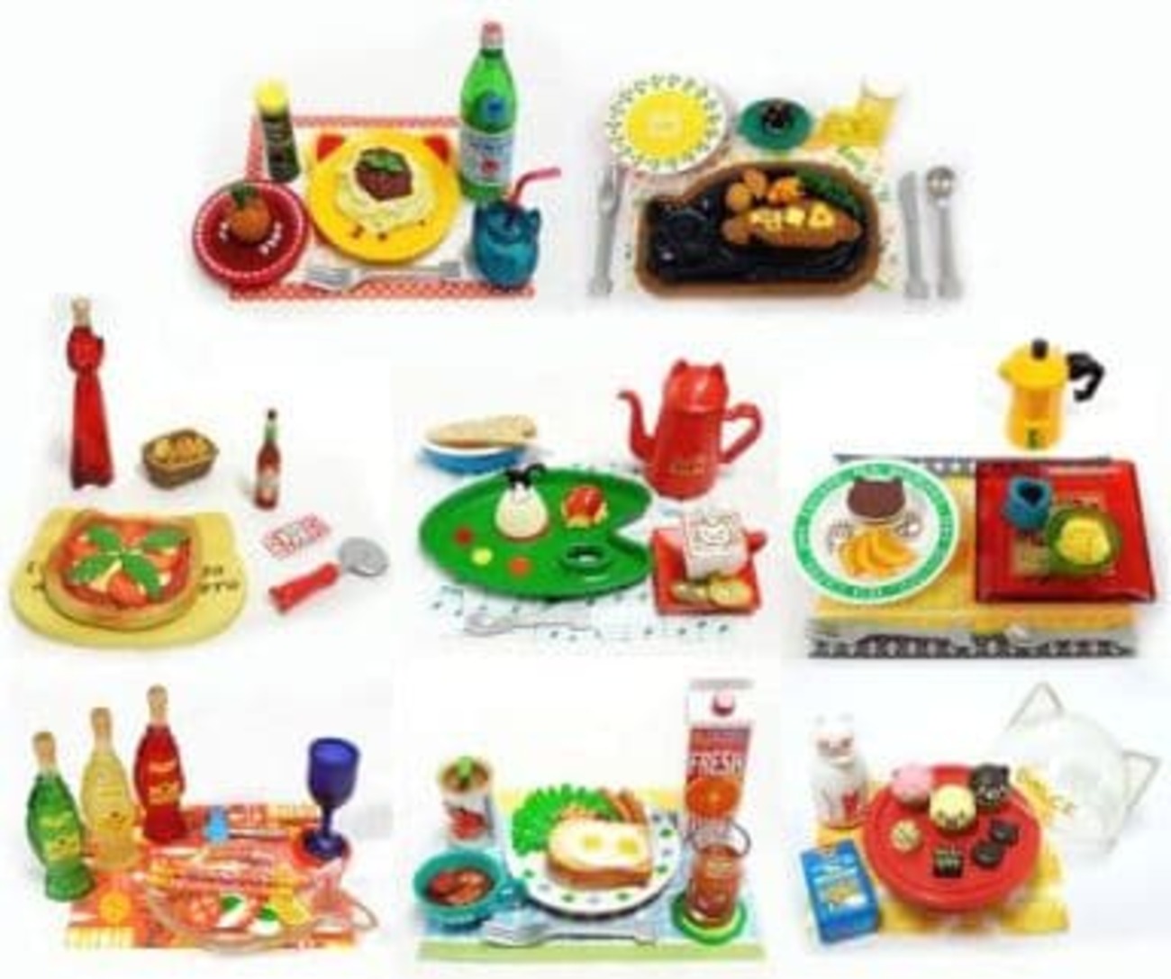 食玩　トレーディングフィギュア　全8種セット 「ミニコレ どうぶつ店長シリーズ 黒ねこシェフのイタリアン」 backend=imagemagick;version=1;