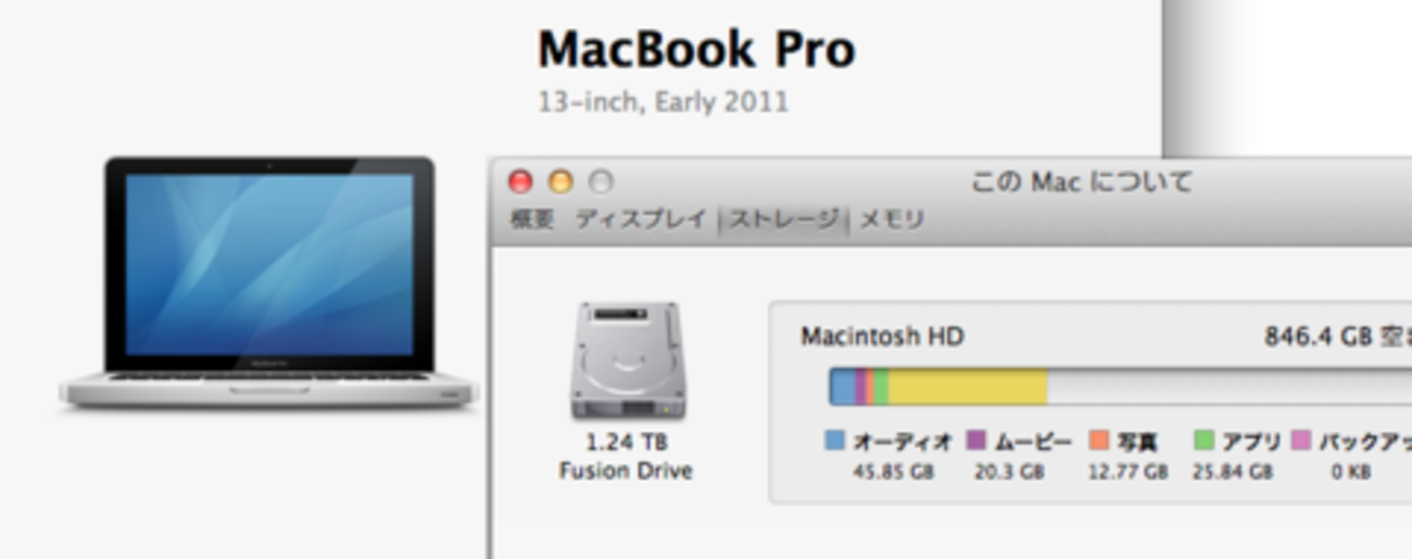 MacBook Pro 13-inch (Early 2011) に Fusion Drive を搭載したら 