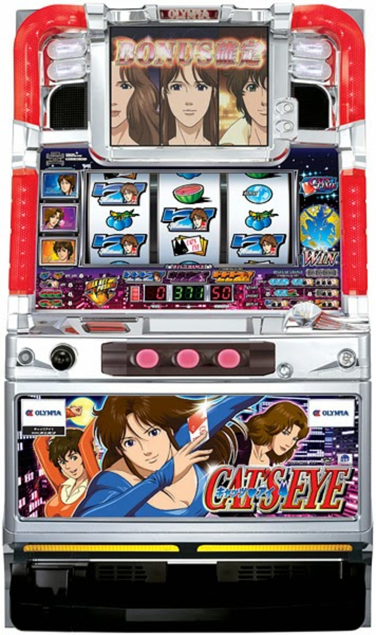 オリンピア「パチスロ キャッツ・アイ」の筺体＆スペック＆情報 