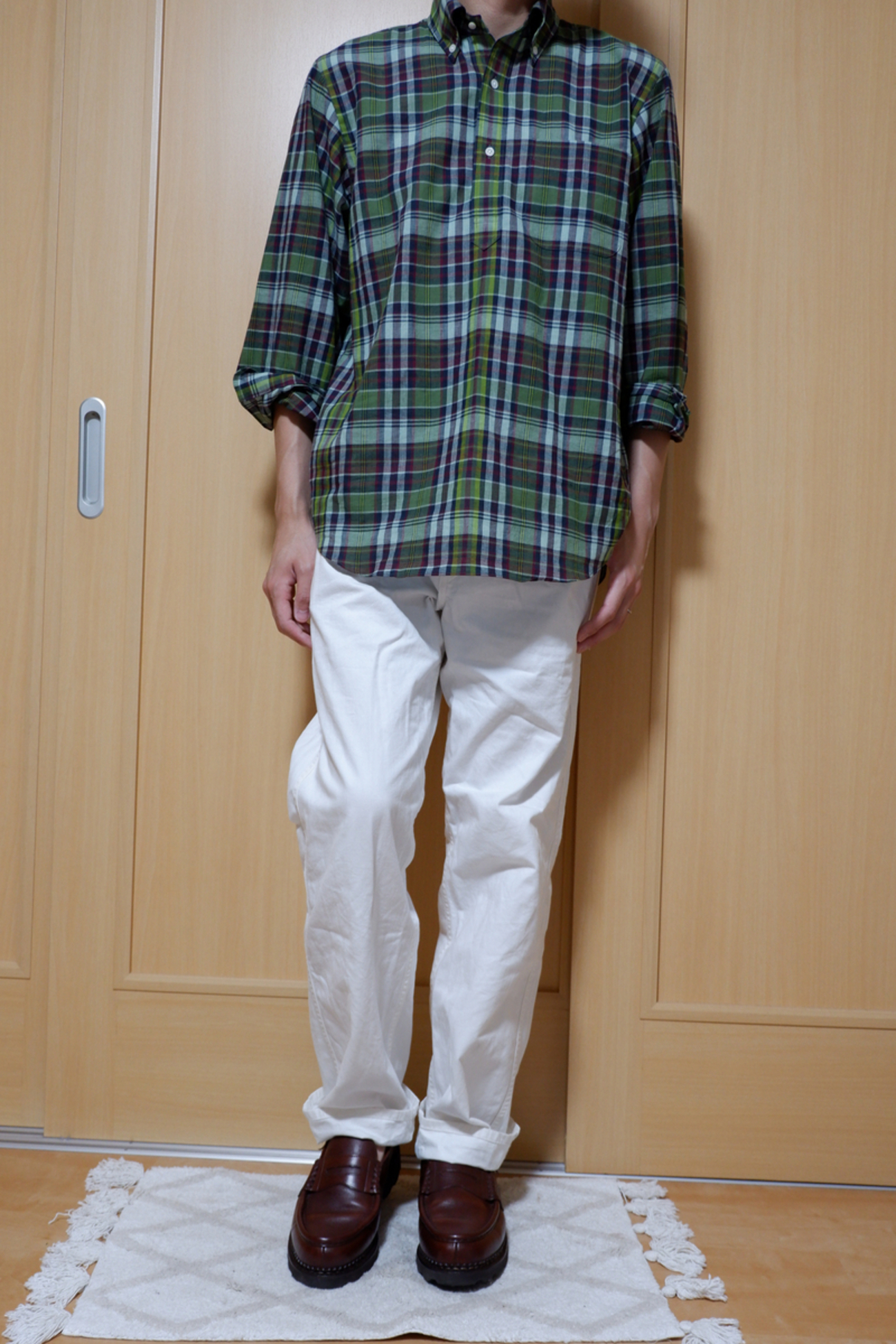 D.C.White】男は夏こそマドラスを纏え！チェックの長袖プルオーバー