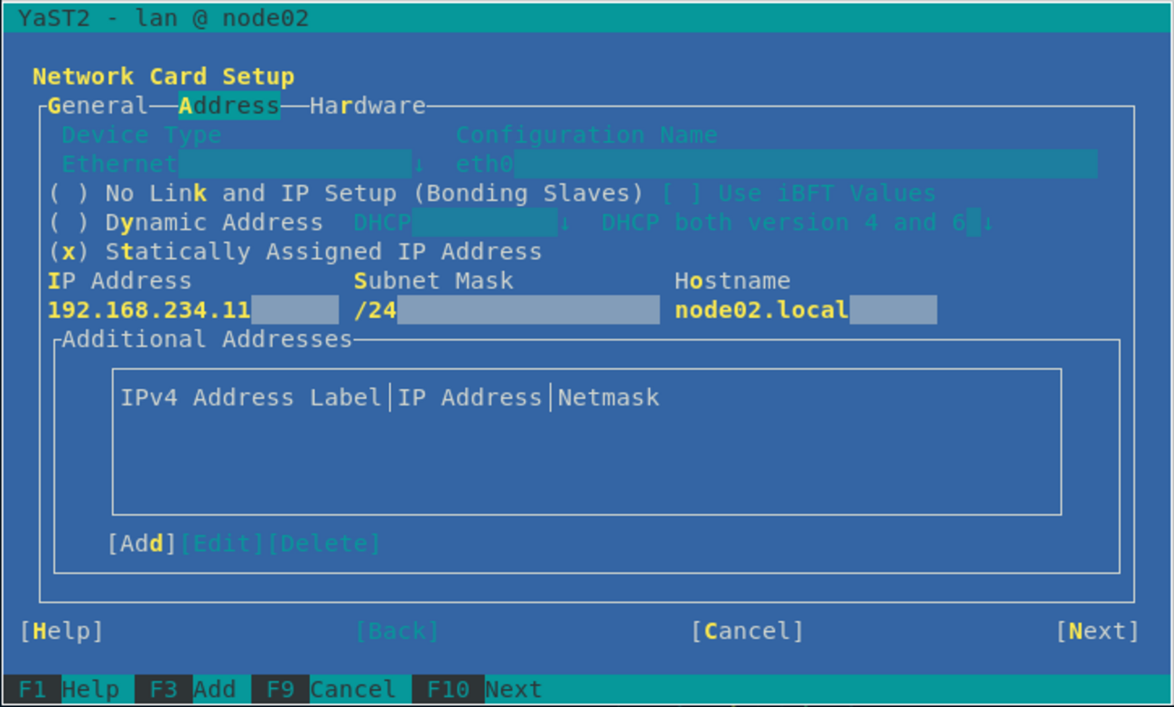 ゲストOSのSUSE LinuxをDHCPから固定IPアドレスに設定する - huamutouの日記