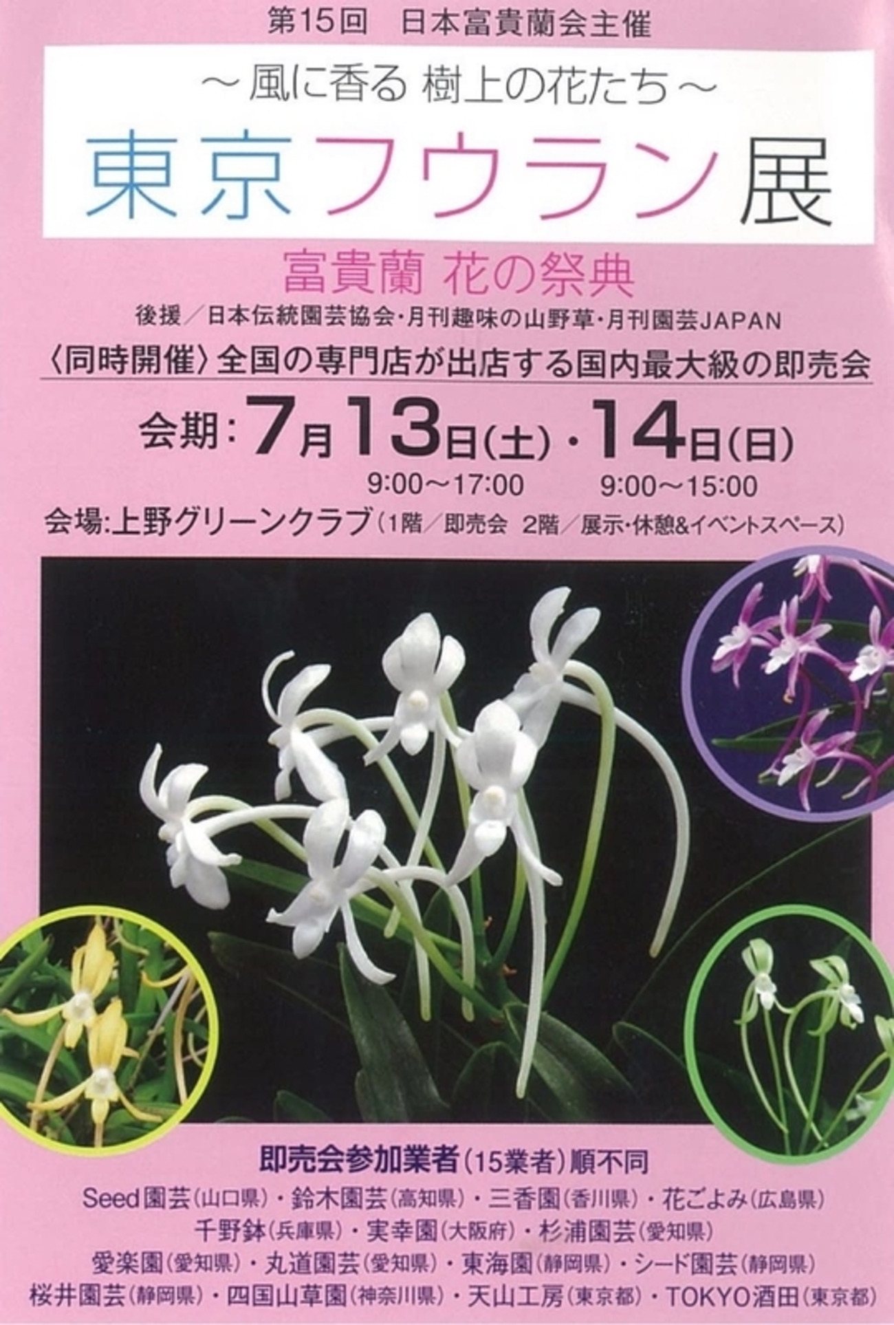 富貴蘭 花の祭典「東京フウラン展」 〜風に香る樹上の天使たち〜 - 純