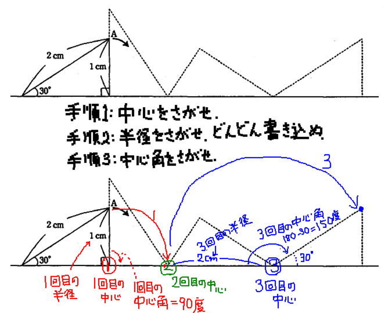 図形の回転移動の問題 - 駒澤塾：中学受験の算数・理科