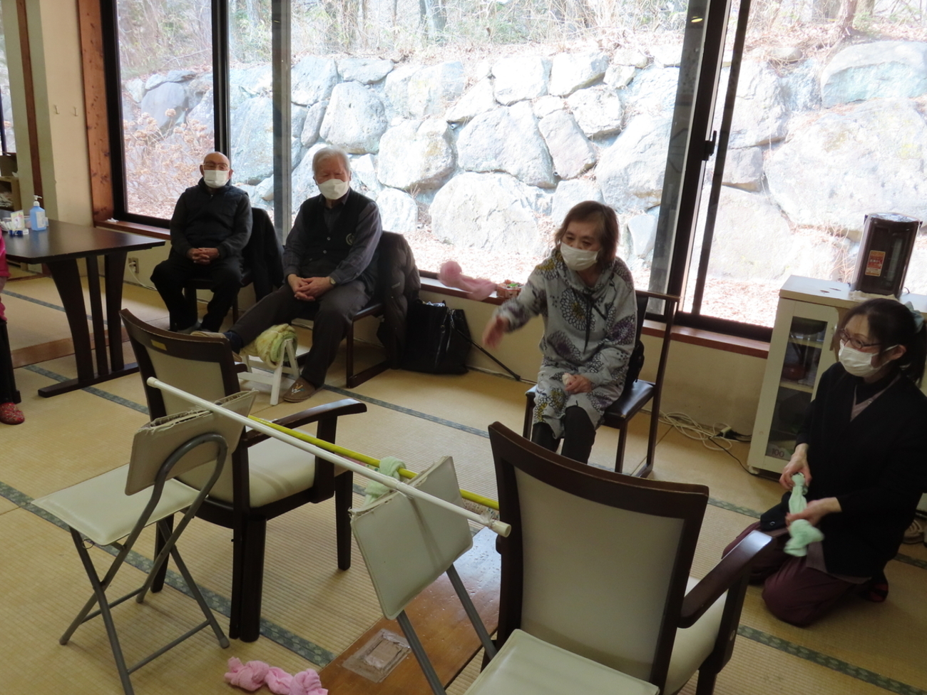 タオルを掛けよう!!