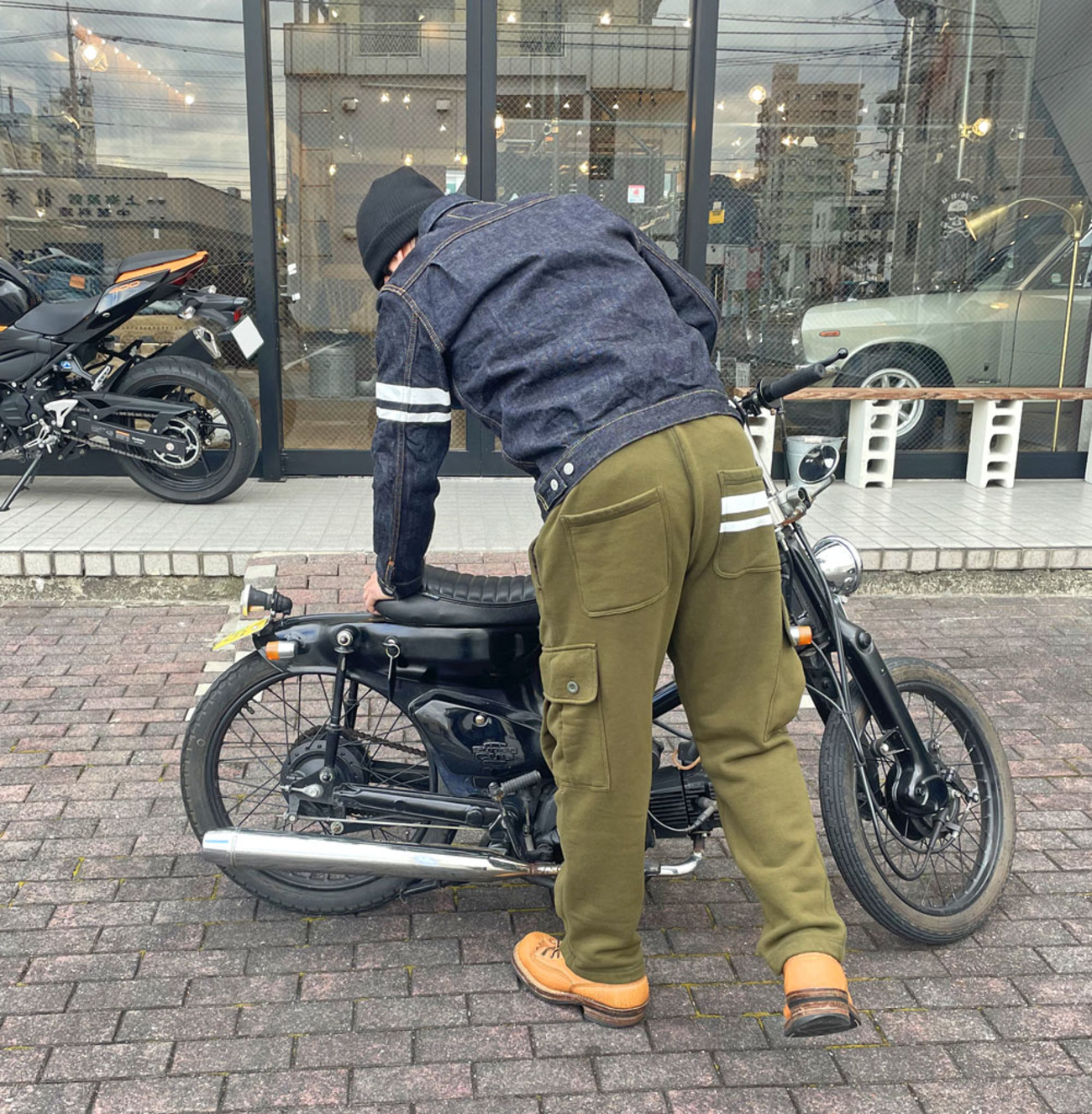 U302＊ 桃太郎ジーンズ メンズ カーゴ デニムパンツ W38 ヒッコリー U302＊ 桃太郎ジーンズ メンズ カーゴ デニムパンツ W38