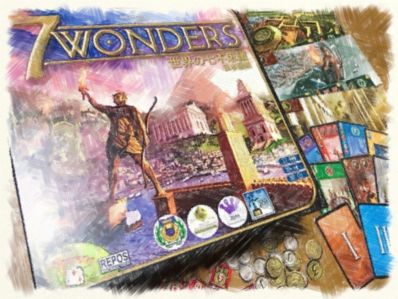 世界の七不思議〜数々の賞を受賞した傑作文明発展ゲーム〜【レビュー 