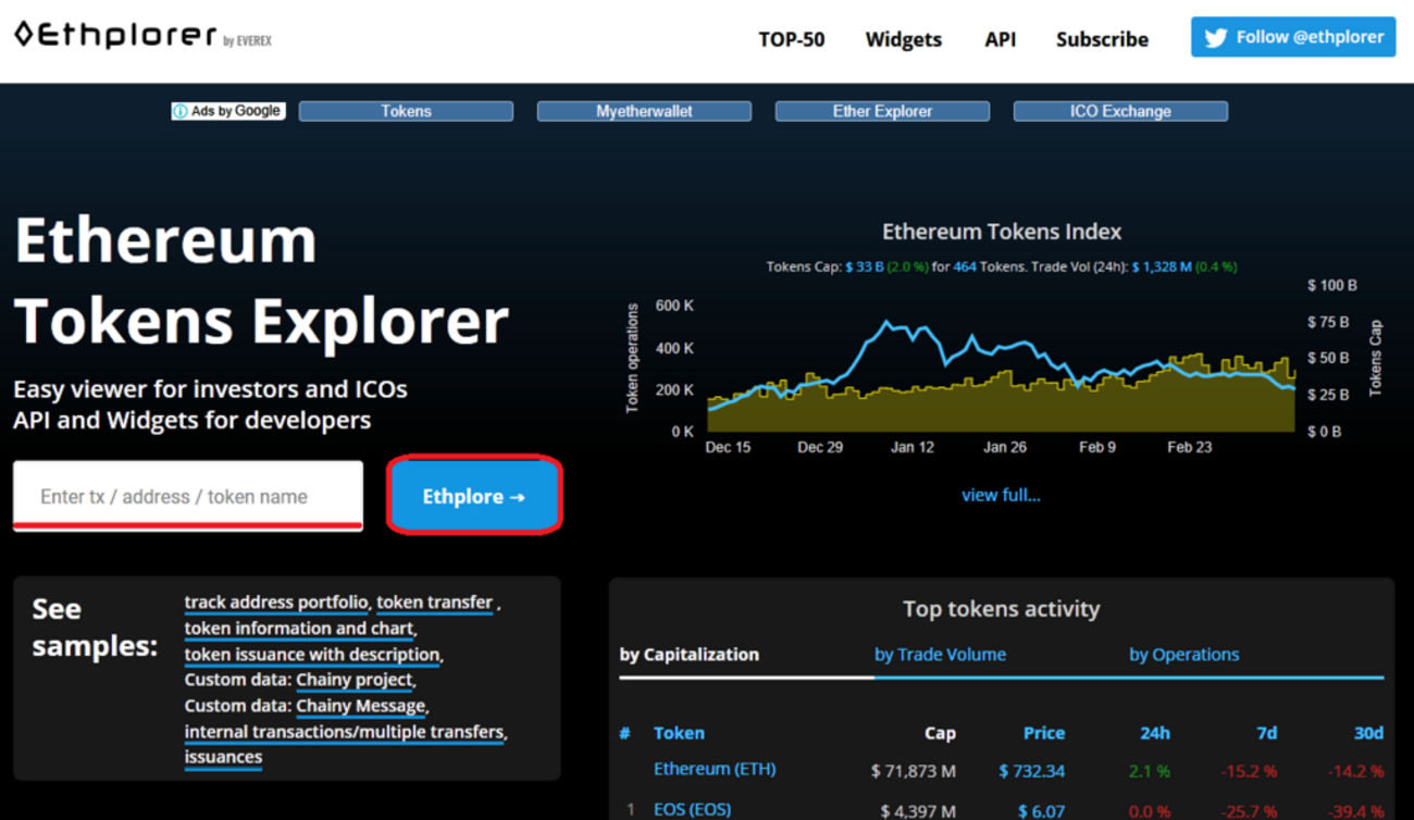 イーサリアムトークンのシンボルや桁数、アドレスを知る方法 Ethplrer.ioを使って調べよう - 仮想通貨で男子大学生が資産運用