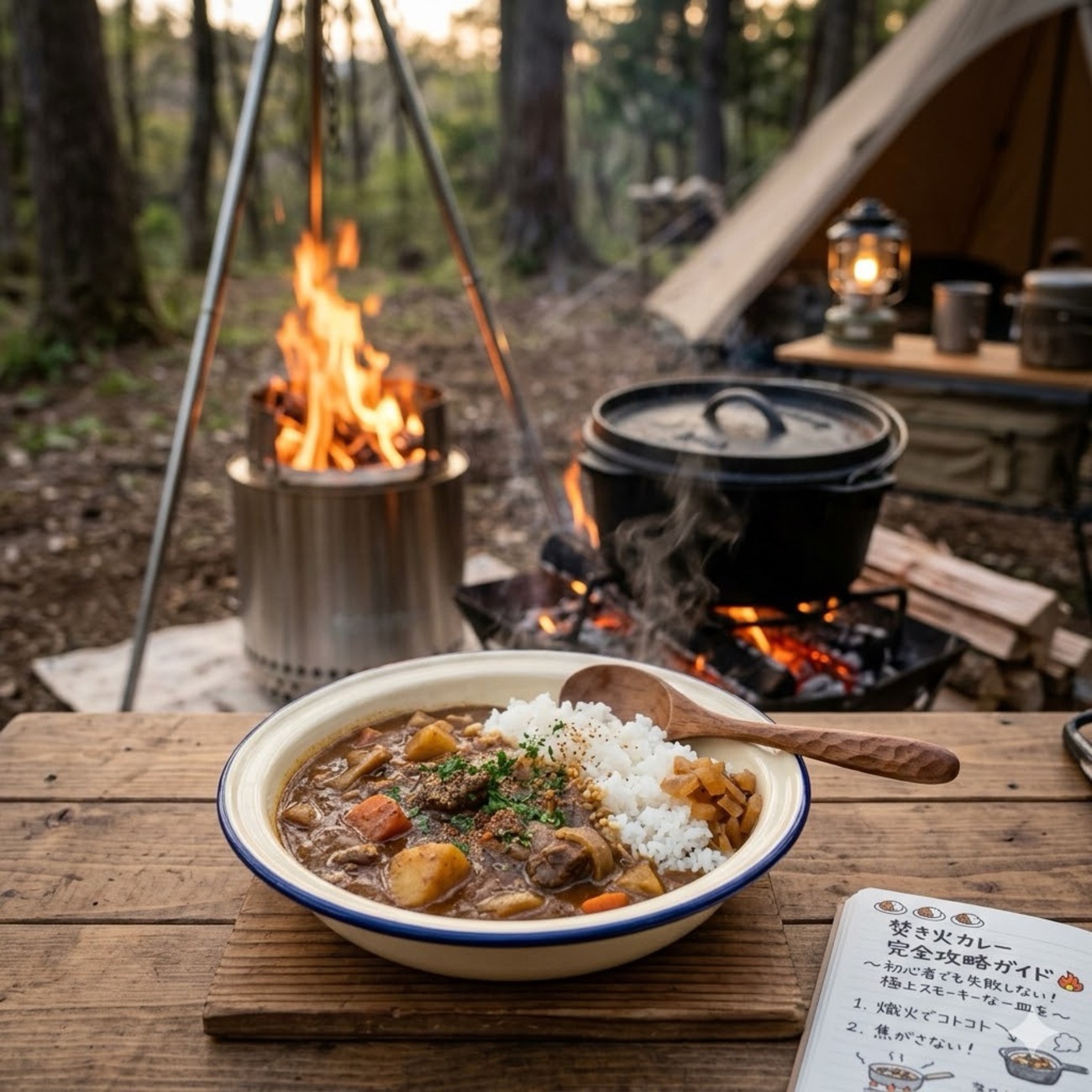 焚き火カレーの作り方完全ガイド - アウトドアライフスタイルと