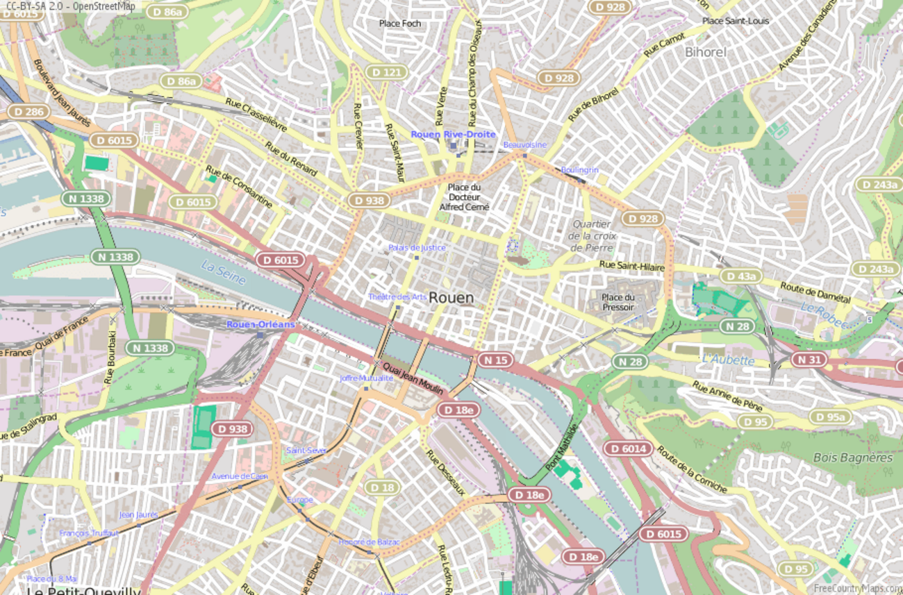Road Map Of Rouen France - tosrenonsbaldwali’s diary