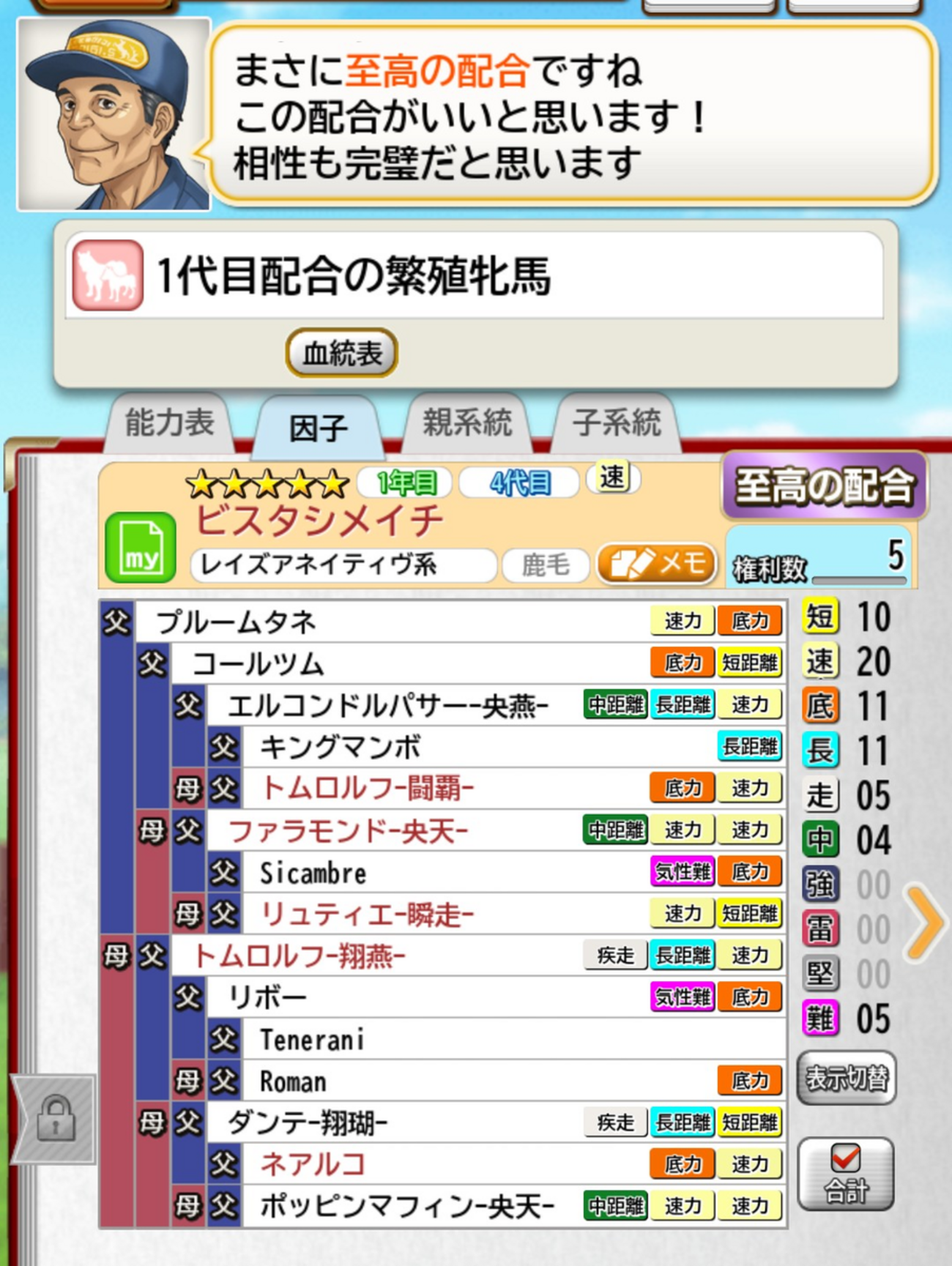 ダビマス　9.5周年記念公式BCに向けての生産⑥　トムロルフ至高の配合で総力戦狙い結果！！！