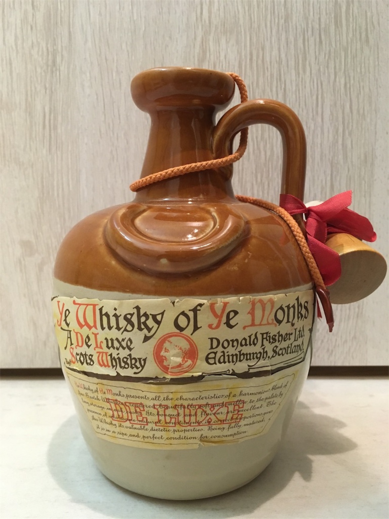 イ モンクス デラックス 陶器ボトル ウイスキー特級 43度 760ml 替え栓付/古酒 - ウイスキーブログ Yahoo!オークション monks」スコッチ レアオールド (飲料