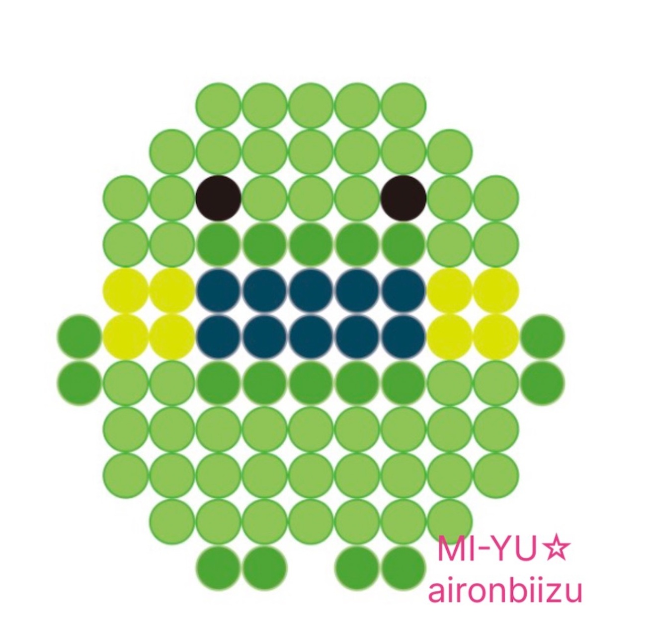 アイロンビーズ図案 たまごっち くちぱっち - MI-YU☆のアイロンビーズ