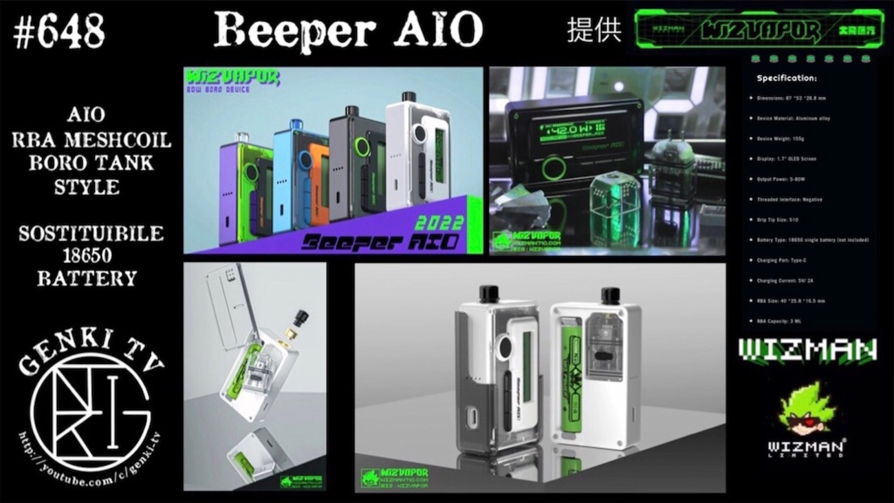 AIO MOD】□ WIZVAPOR『 Beeper AIO 』 - 『 GENKI TV - V.P.C 』 blog