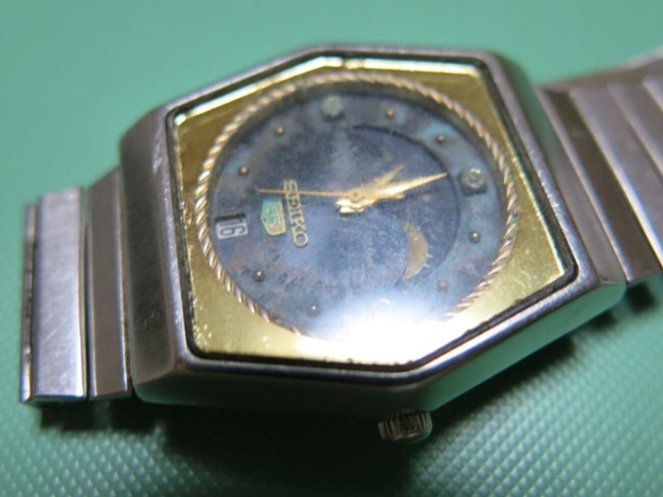 SEIKO 5 ルナカレンダー 6347-600A （その2； 組立編 文字盤には手を 