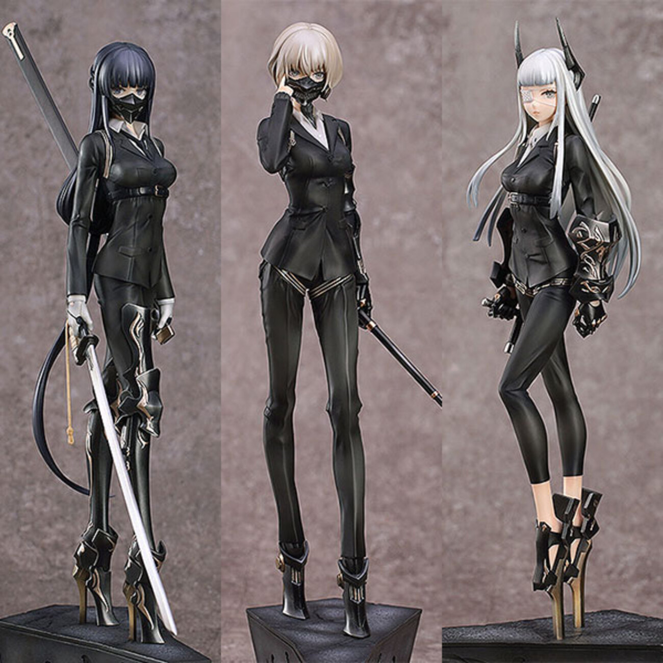 Myethos G.A.D シリーズ 狗 鴉 貂 1/7 フィギュア 3体セット G.A.D 