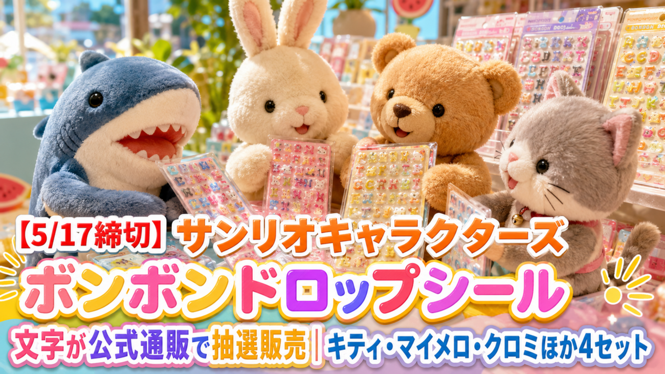 最終値下げ☆ボンボンドロップ等30枚まとめ売り☆サンリオ☆ 5/17締切】サンリオキャラクターズ ボンボンドロップシール 文字が公式