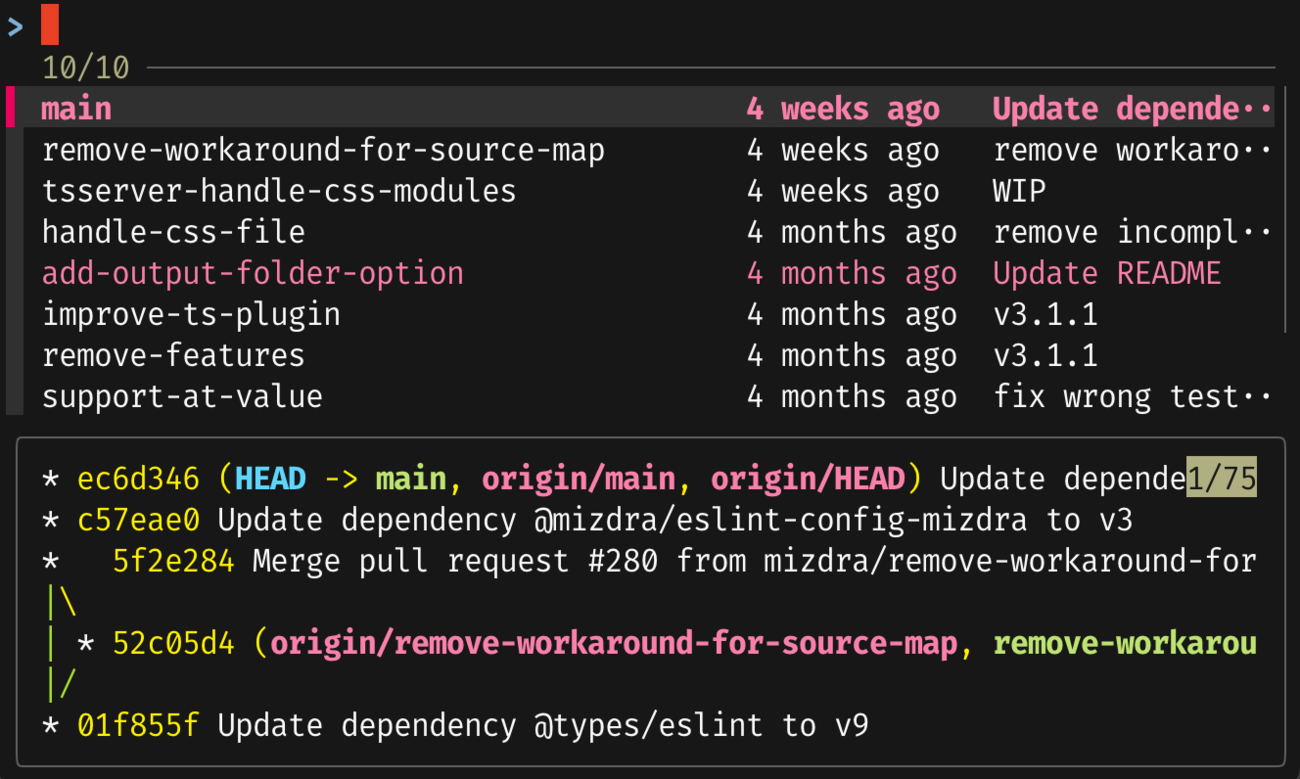 zsh + fzf で「あの時作業していたあのブランチ」を快適に探す - mizdra's blog