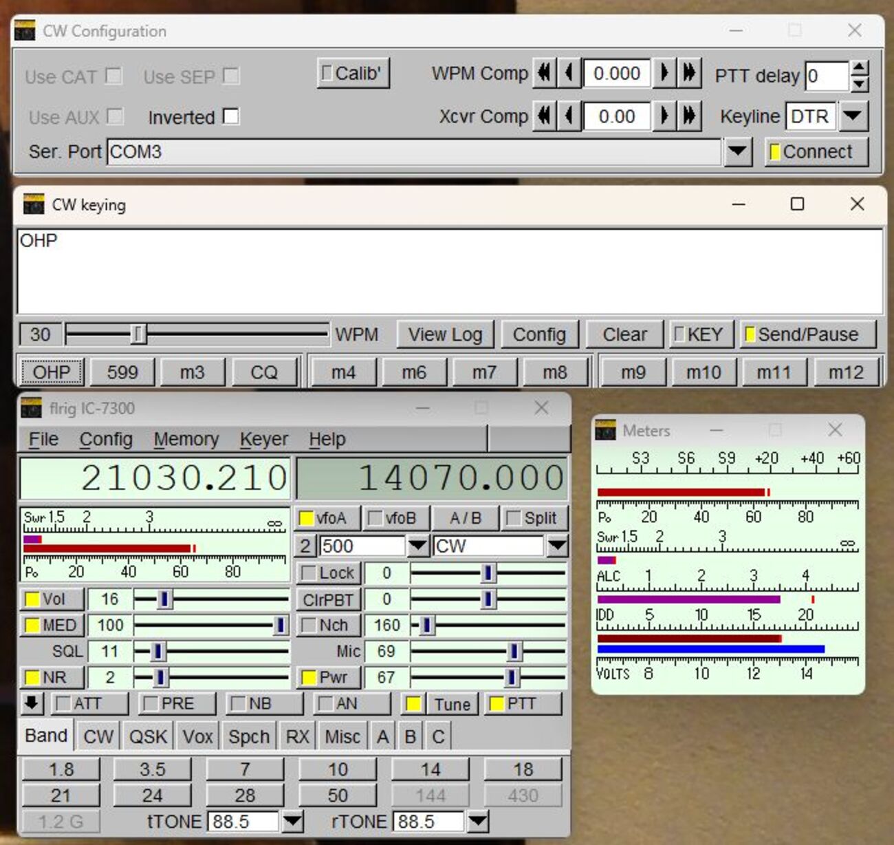 Remote Flrig FlrigでCWリモート運用の補足 - <<うめ備忘録>> ~Random Walk~