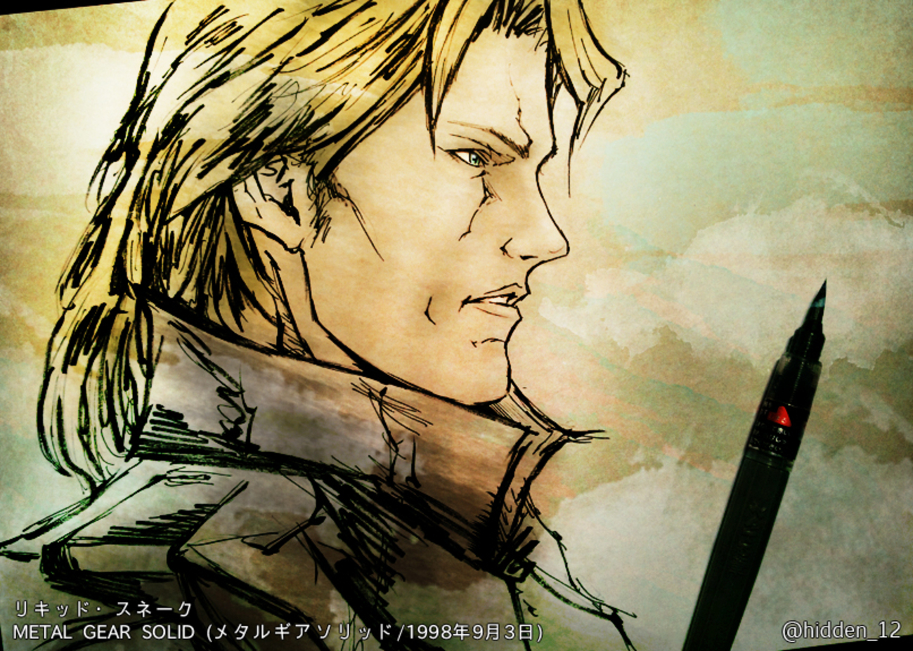 版権絵】METAL GEAR SOLID：リキッド・スネーク【イラスト】 - たぬぴこ！