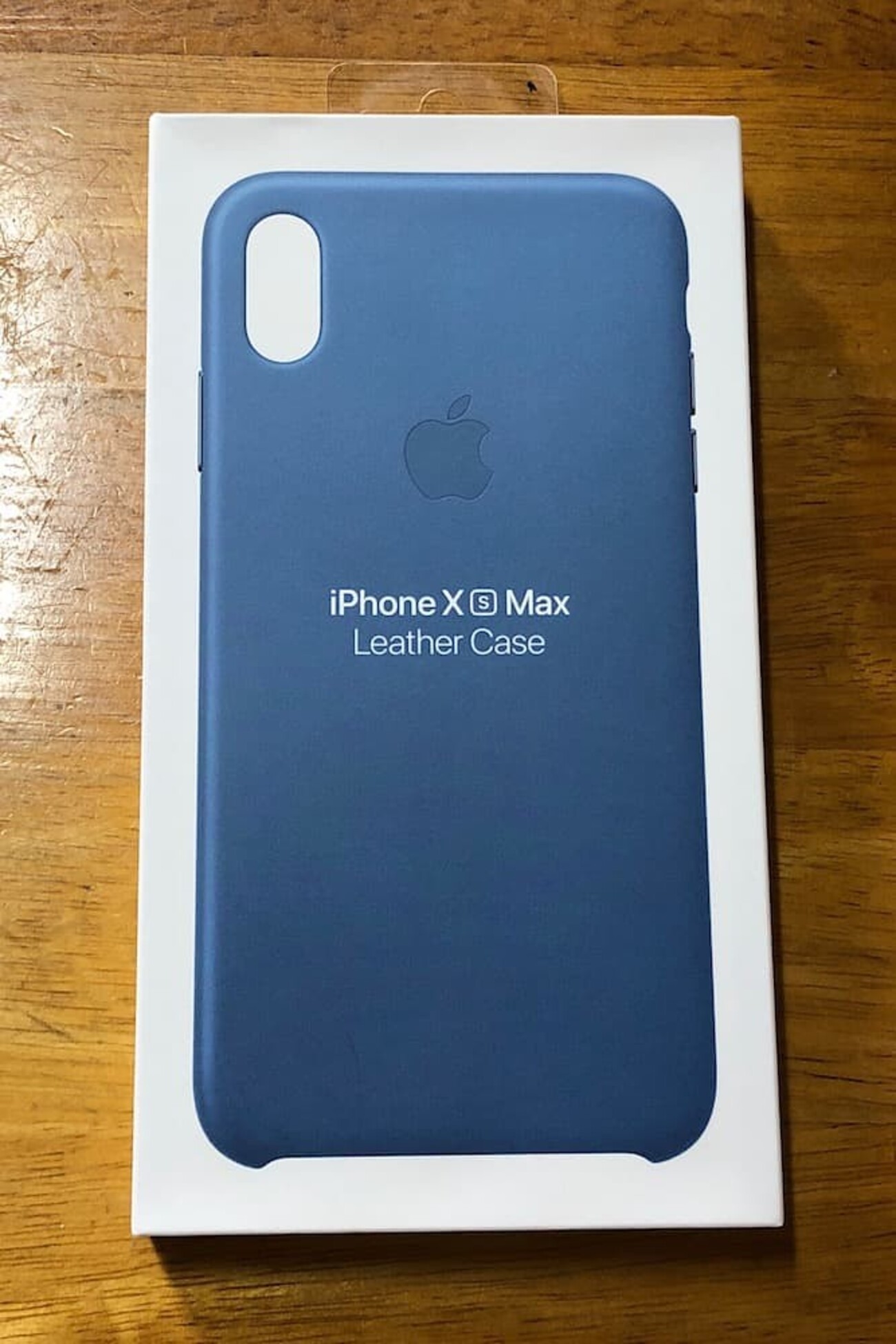 Apple純正。iPhone XS Maxレザーケース - ケープコッドブルーを