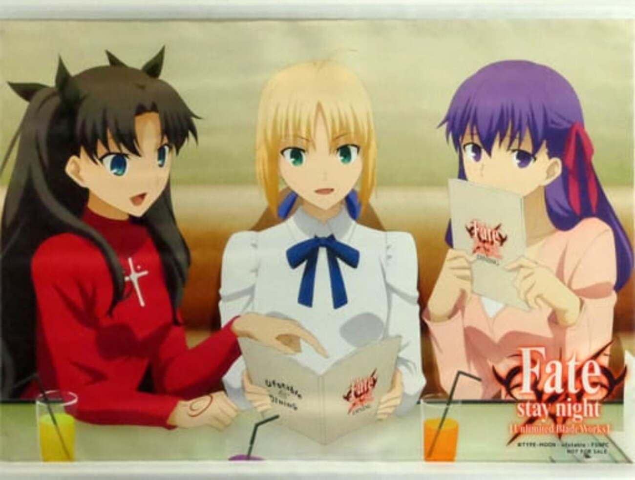 今セイバー＆遠坂凛＆間桐桜 B3タペストリー 「Fate/stay night 