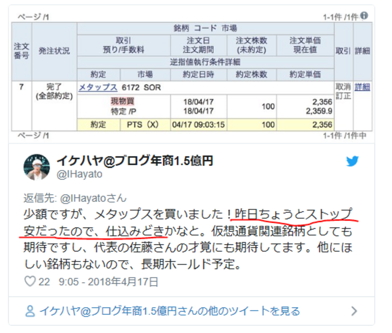 イケハヤさんの個別（クソ）株の買い方 - メロンパン、リスクを考える