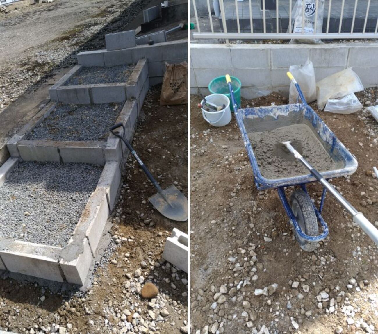 ブロックを使った階段作り②：コンクリートの流し込みと表面の仕上げ方 - DIY大家の覚え書き@TOYAMA