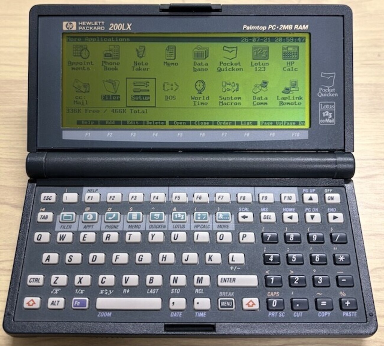 HP200LXのビネガーシンドロームを修理して、VZ Editorを使いたい