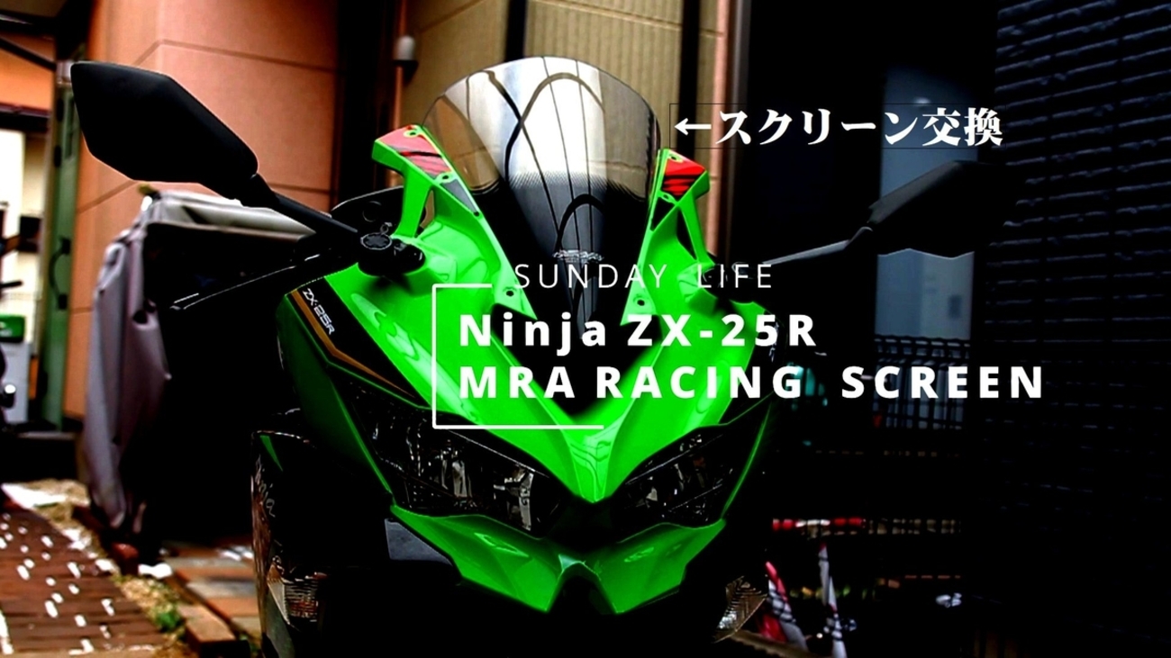 バイクスクリーン zx25r スクリーン mra ZX-25RにMRAスクリーンを組ん 