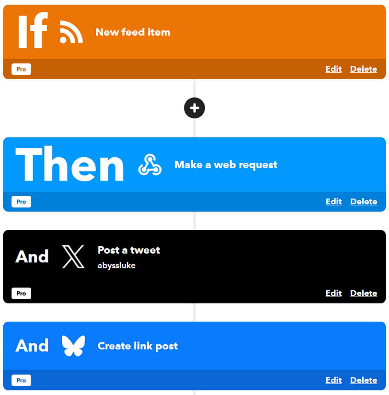 IFTTT、ついにBlueskyに対応したか ※なんか投稿がうまく行ってない - 以下省略!