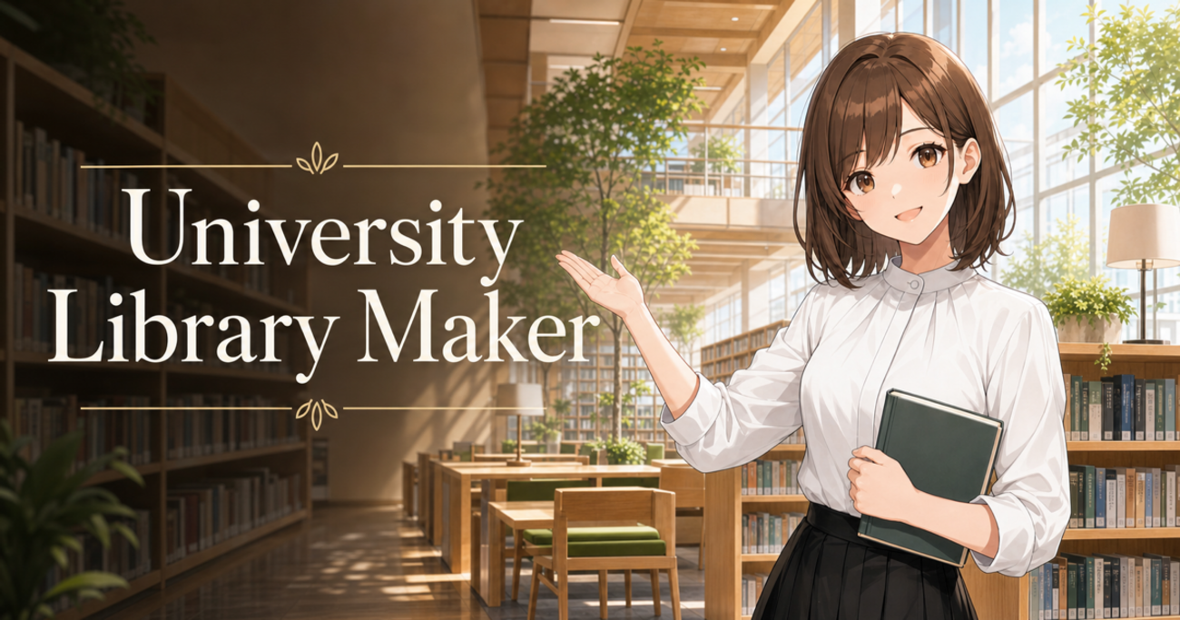 大学図書館を3年間運営する育成SLG「University Library Maker」を公開しました - やわらか図書館学