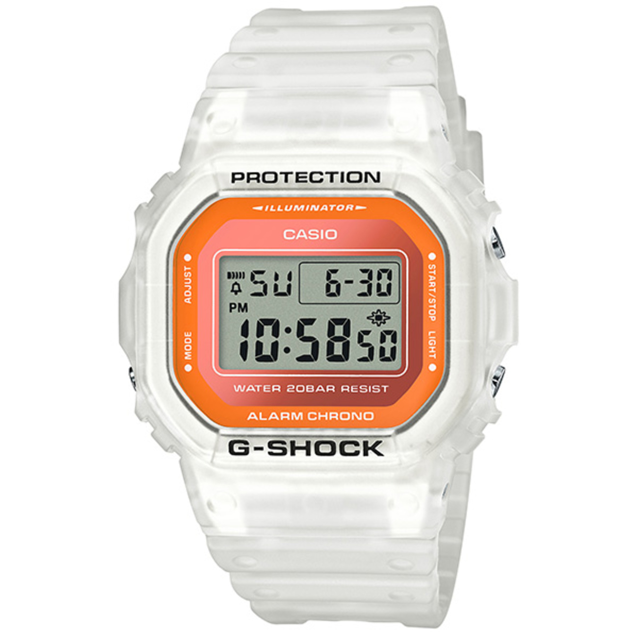 DW-5600LS-7JF（スピード ホワイト・スケルトン）「G-SHOCK Color 