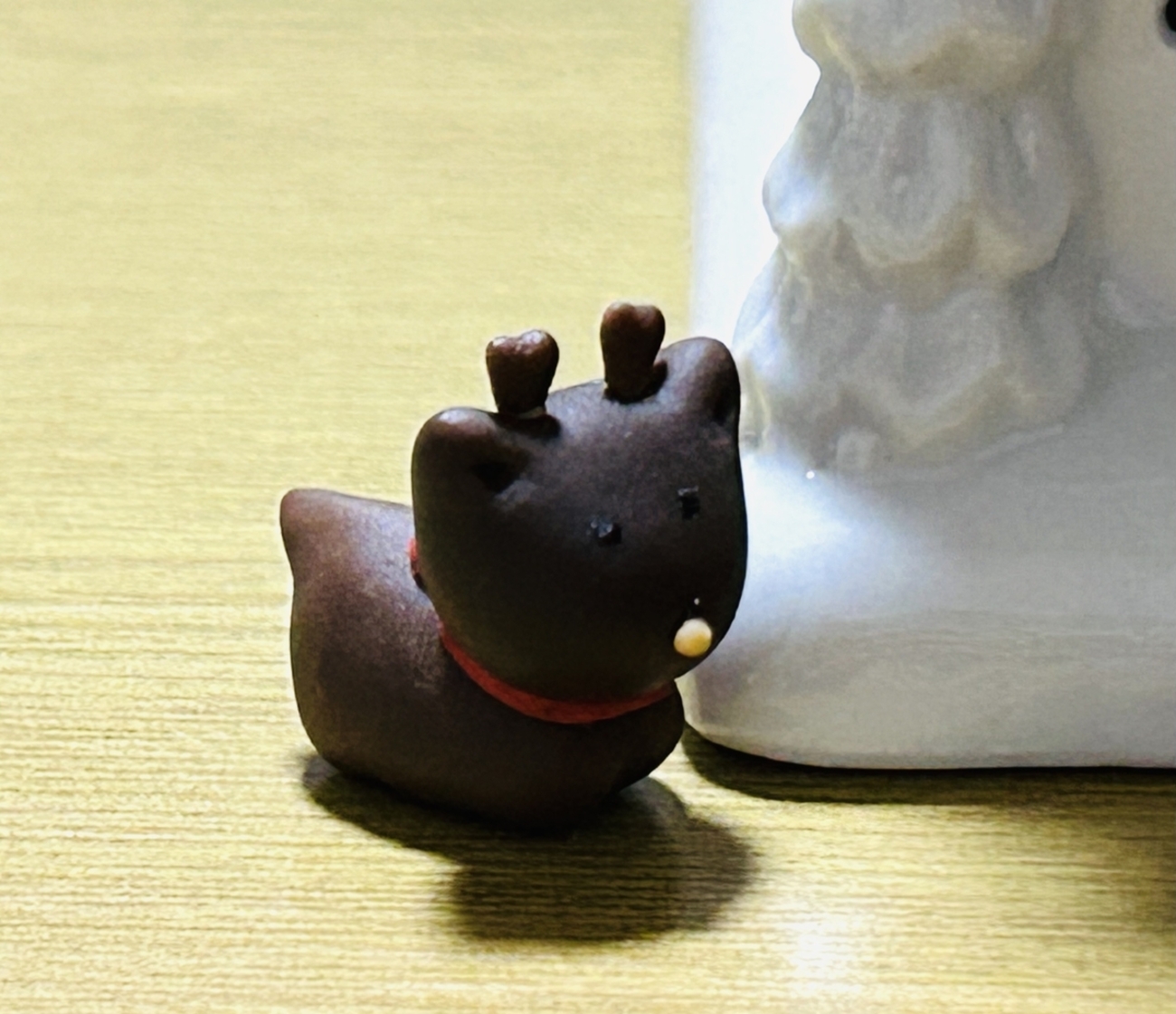 樹脂粘土🎄🤶🫎サンタ作品5→今夜のサンタさん🤶は蝶ネクタイのような