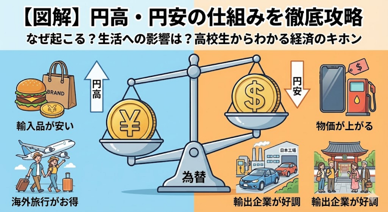 経済】円安・円高とは？分かりやすく説明します - あおいのしゅみぶろぐ