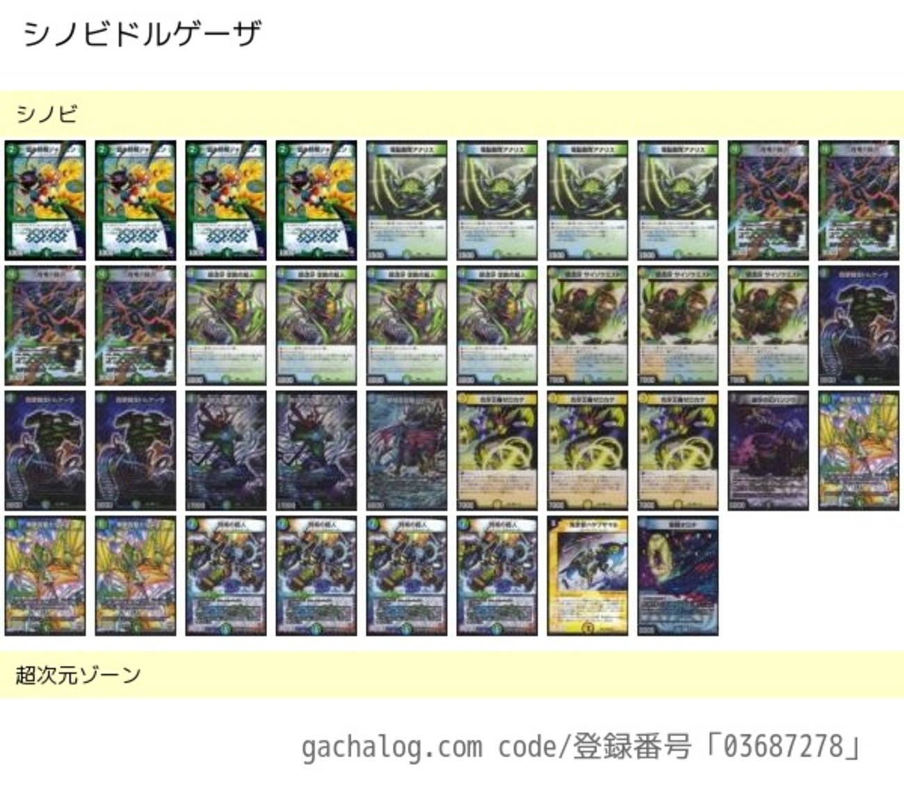 ちょっとシノビドルゲーザを回してきた結果。デッキレシピも公開 