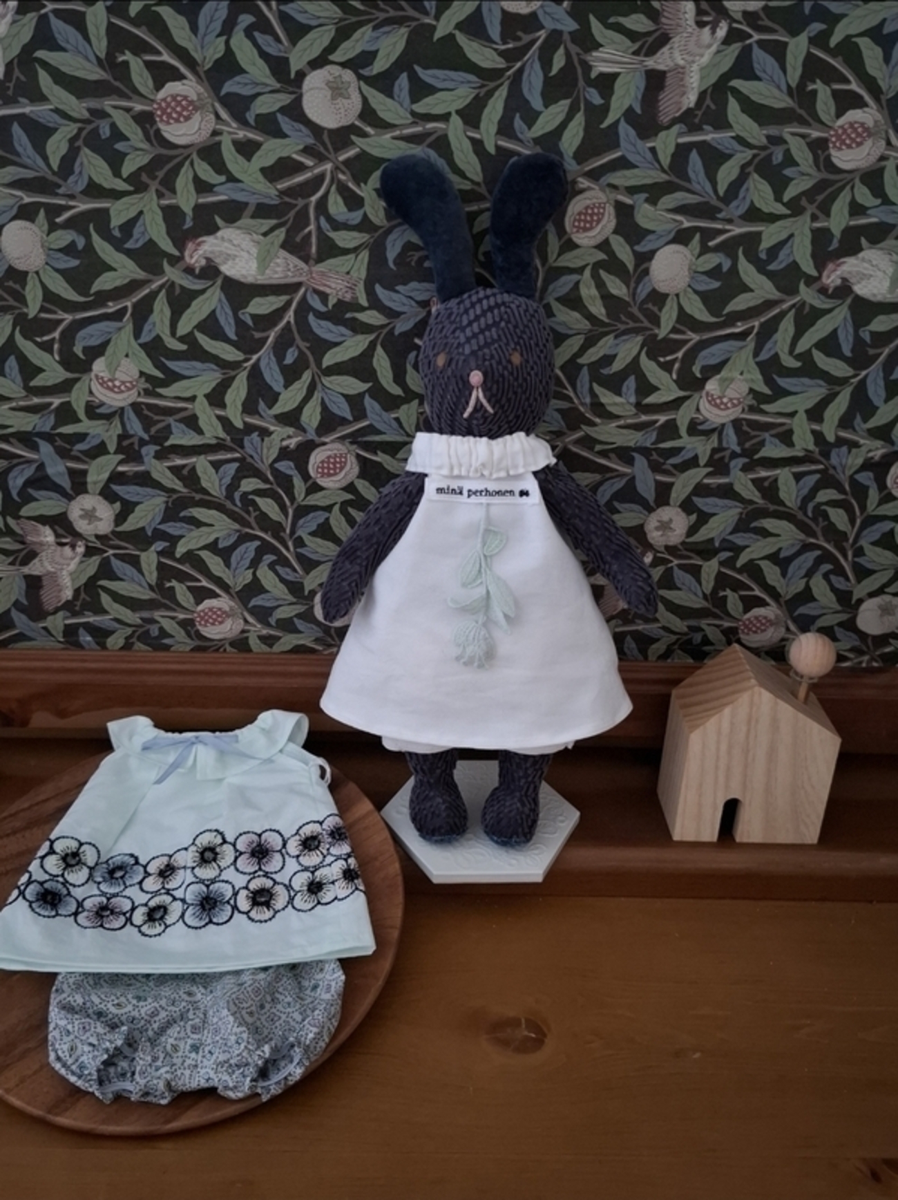 ミナペルホネンのうさぎのぬいぐるみ着せ替えお洋服づくり - はぴっち 