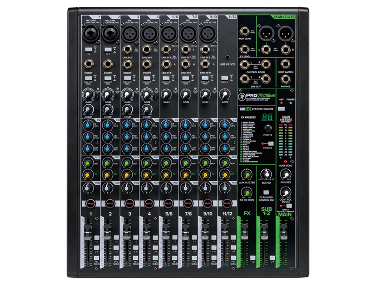 MACKIE. ProFX12V3」製品レビュー：7基のOnyxマイク・プリアンプを 