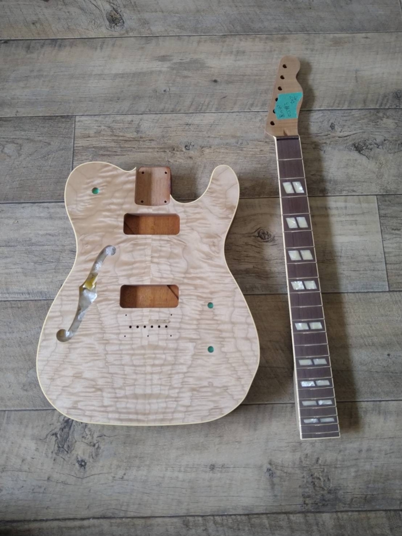 Bruno Guitars TN-295 Black ぽく 白花