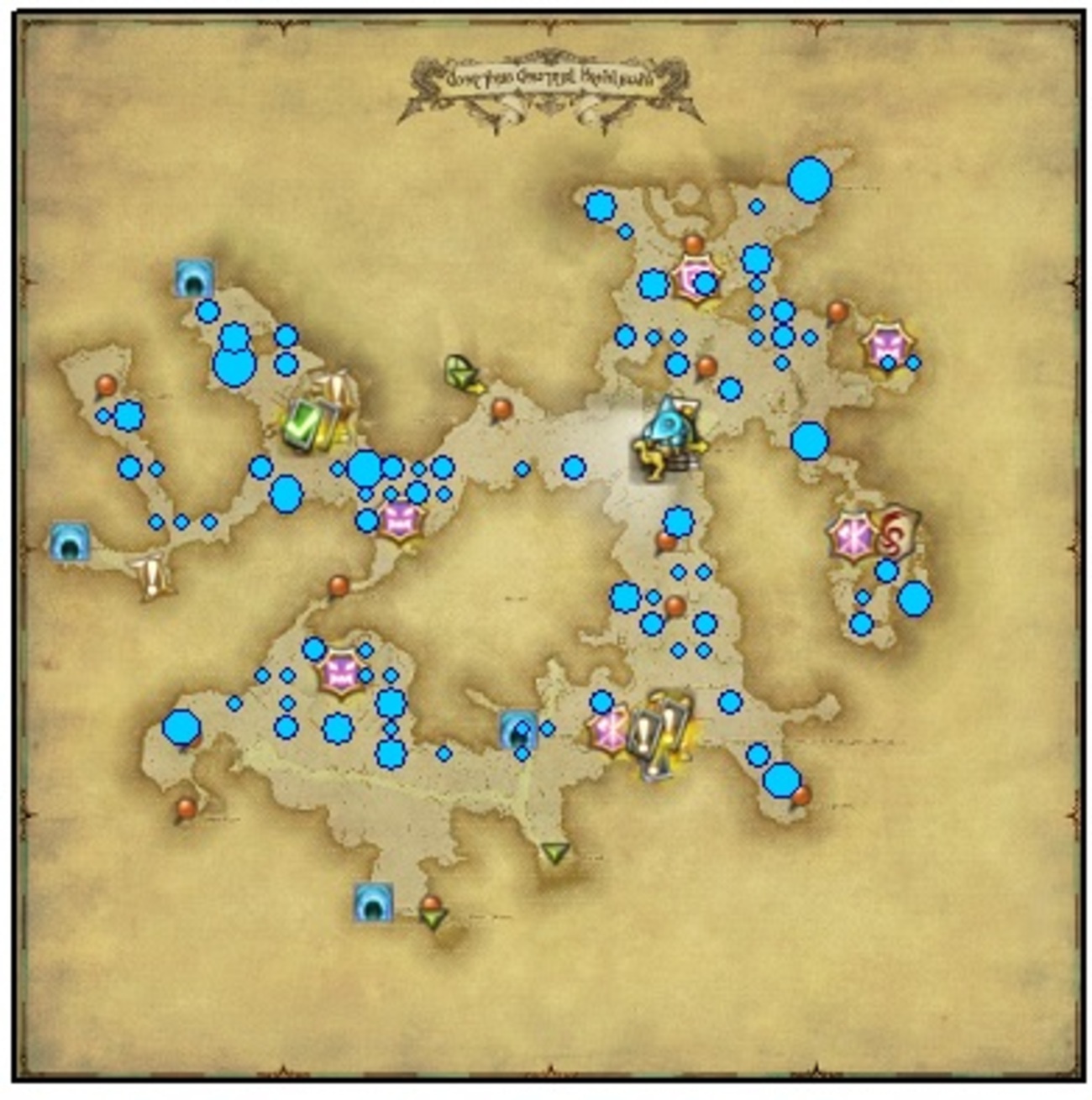 FF14モブハントポップ位置検証 クルザス中央・モードゥナ ランクS