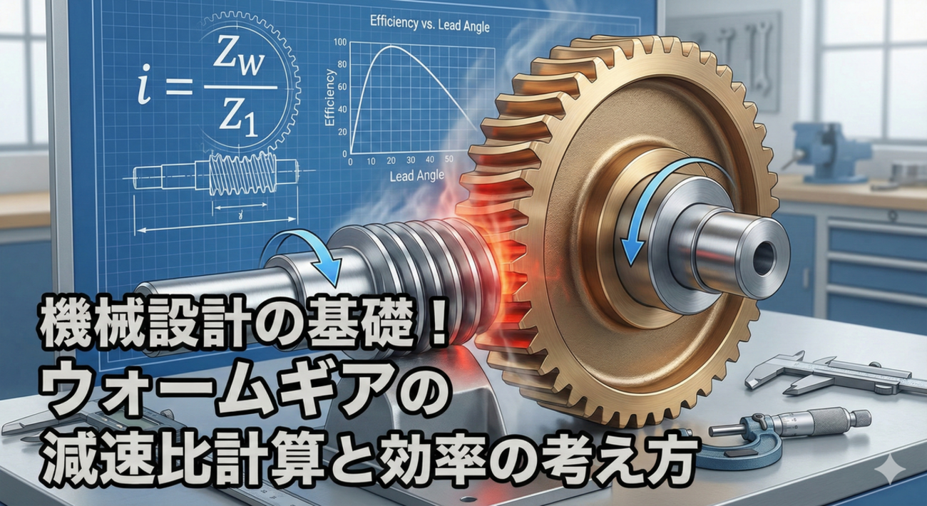 機械設計の基礎！ウォームギアの減速比計算と効率の考え方 - Instant 