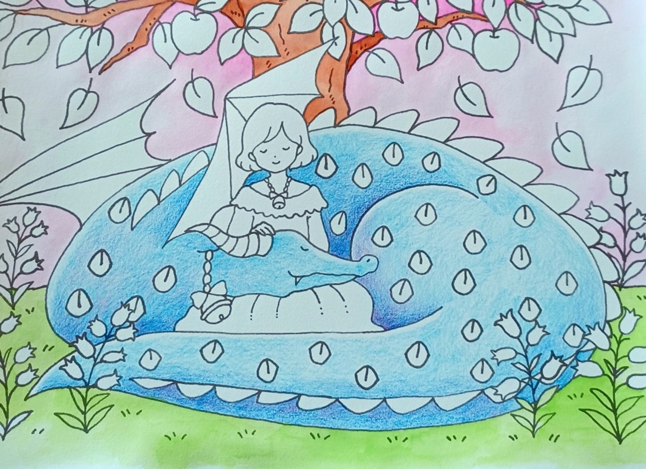 塗り散らかしあと - 塗り絵さんぽ