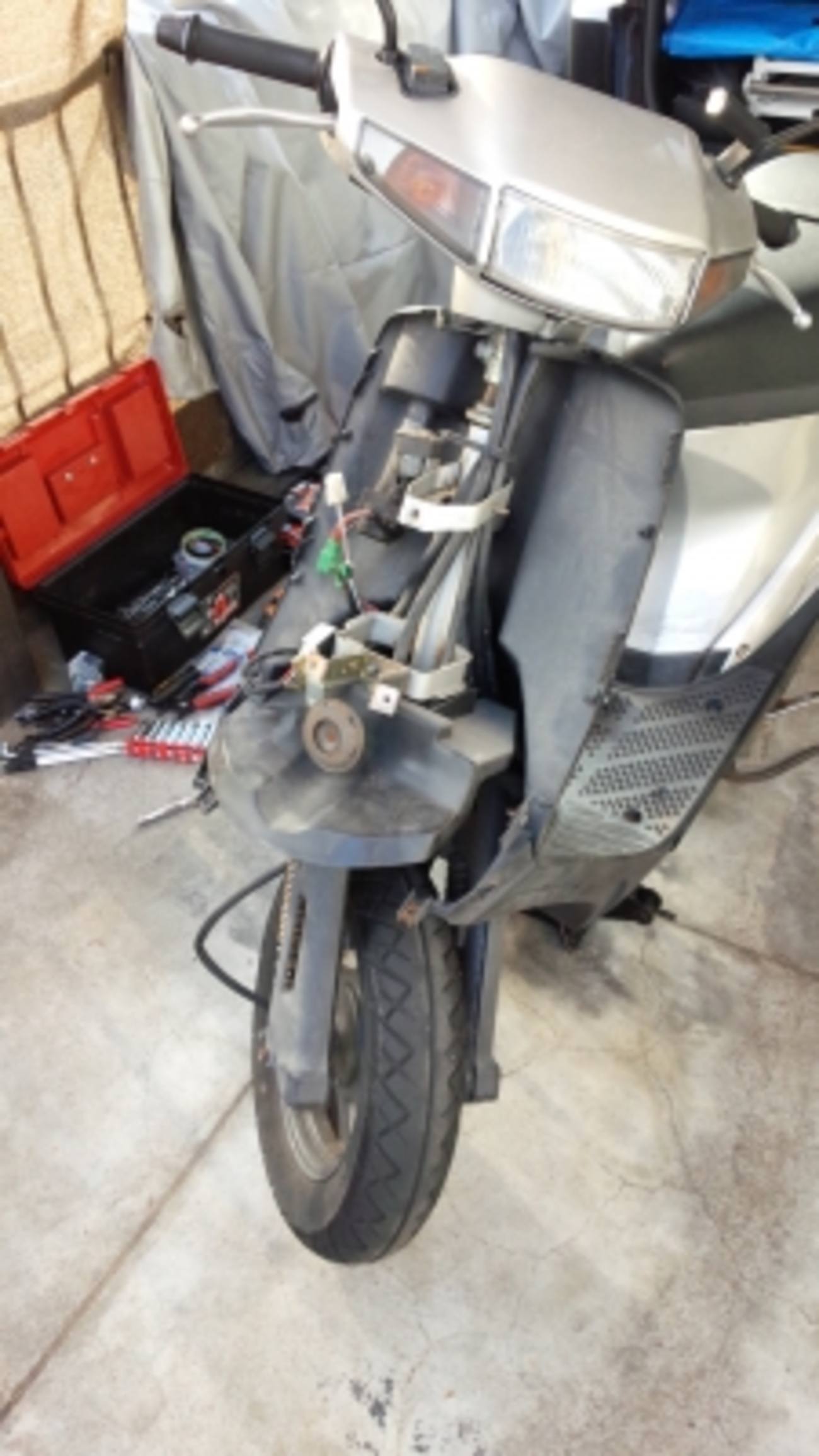 希少アドレスv100　v125 アドレスV100その1 V125フロントフォーク流用 - ガンザキとバイクと