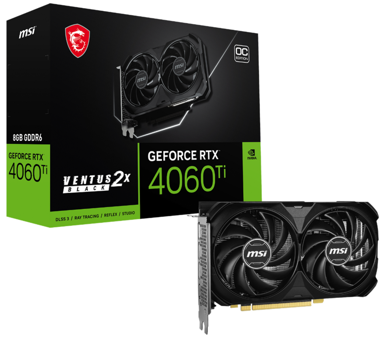MSI、新型GPU「GeForce RTX™ 4060 Ti 8G VENTUS 2X BLACK E1 OC」を 