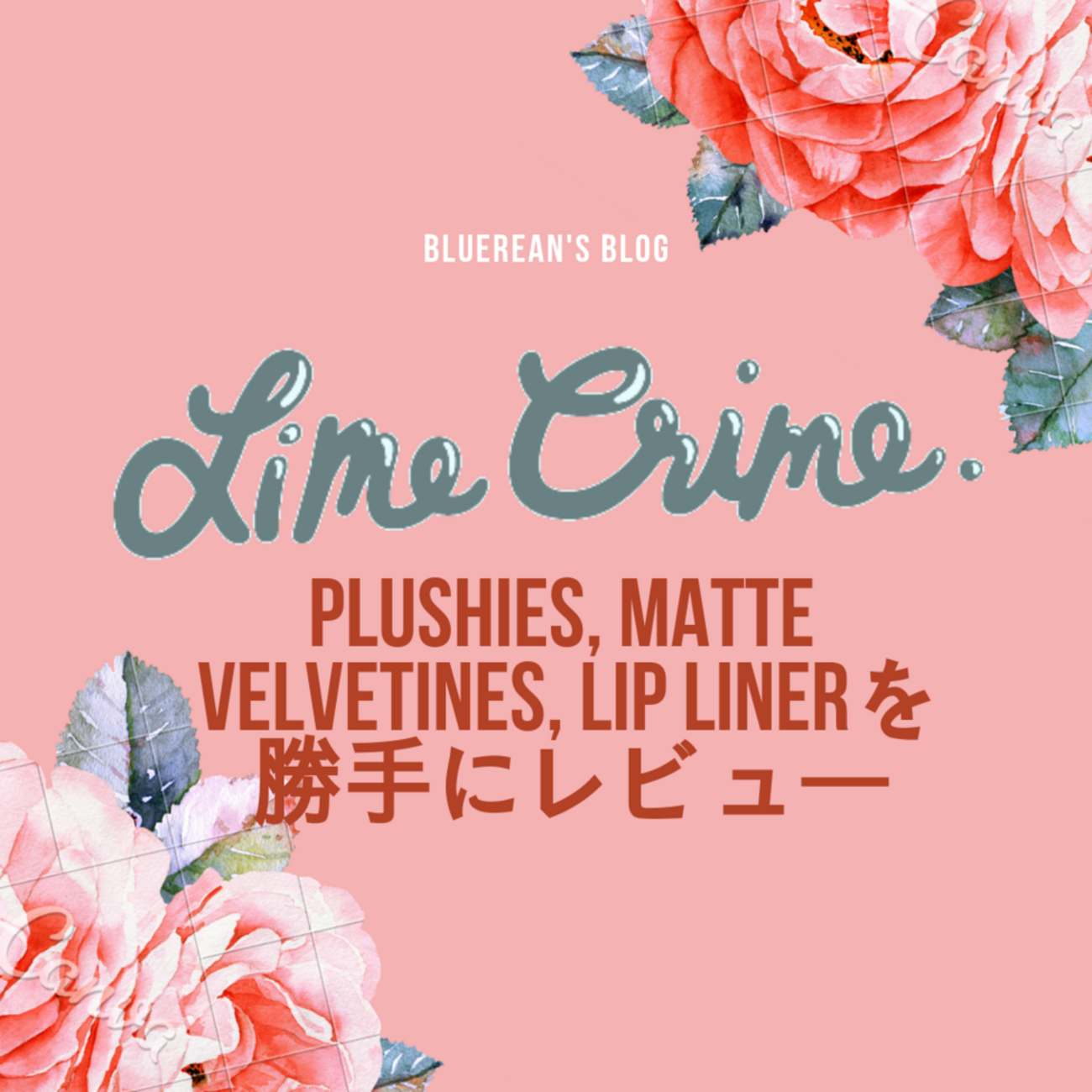 勝手にレビュー⑦】初購入！Lime Crime（ライムクライム）Plushiesと